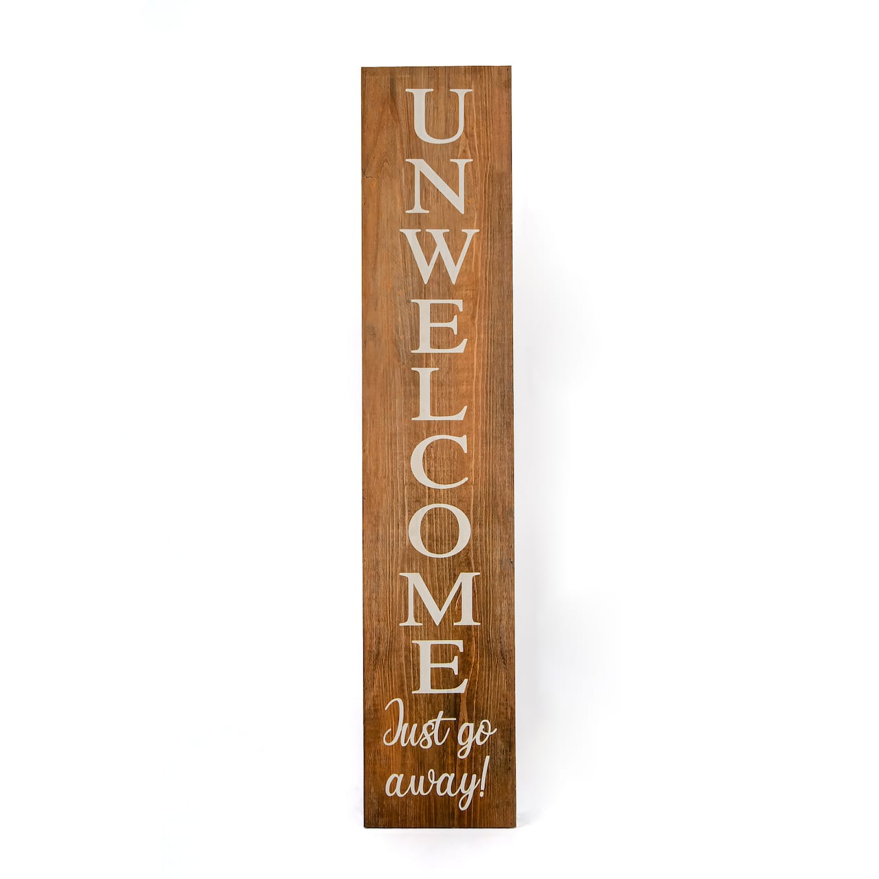 39" Brown Halloween “Unwelcome" Porch Sign
